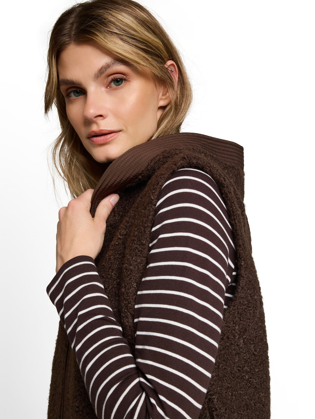 Tom Tailor Damen Sweatjacken Java Dark Brown