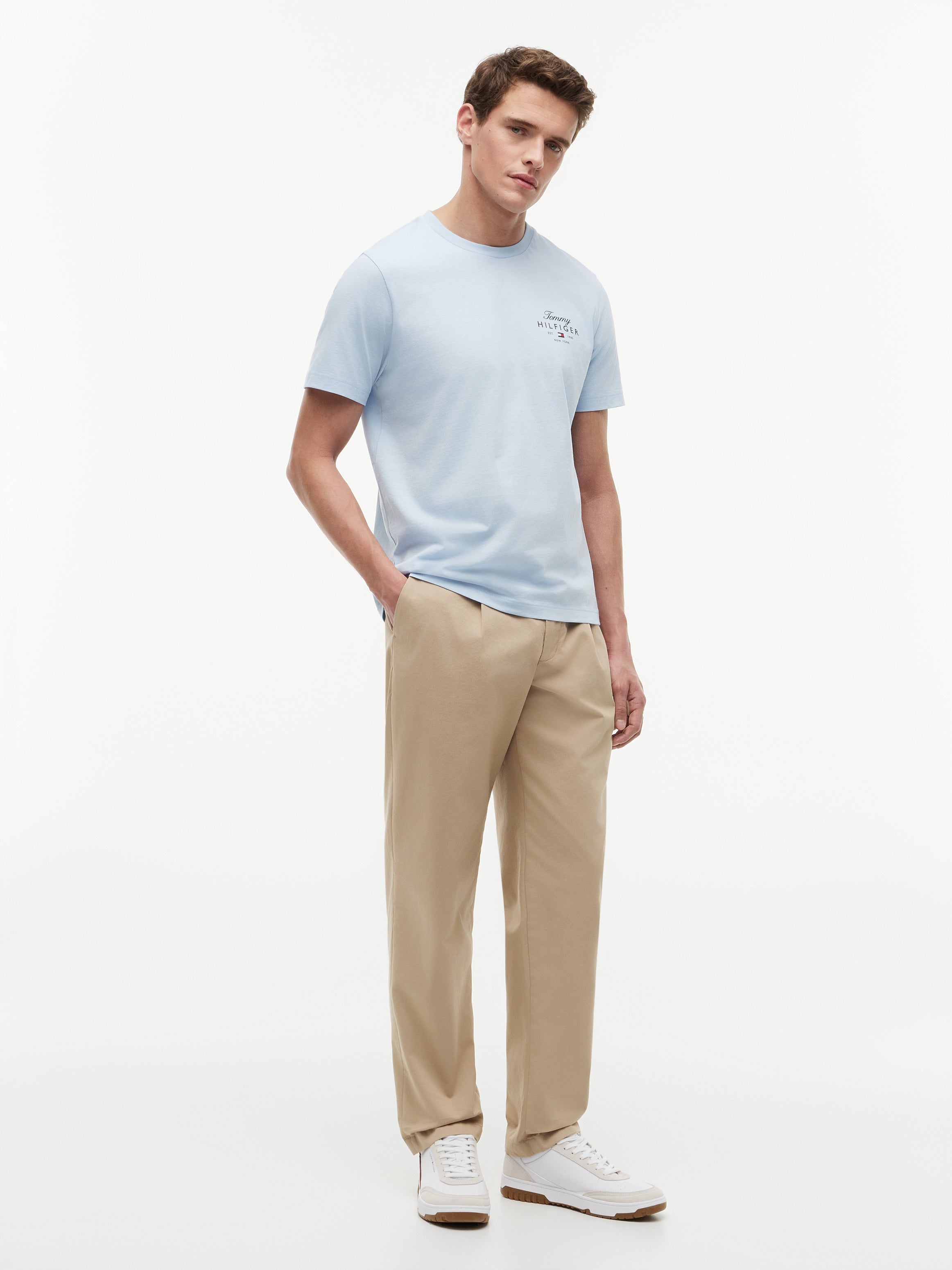 Tommy Hilfiger Herren T-Shirts kurz Co Blue