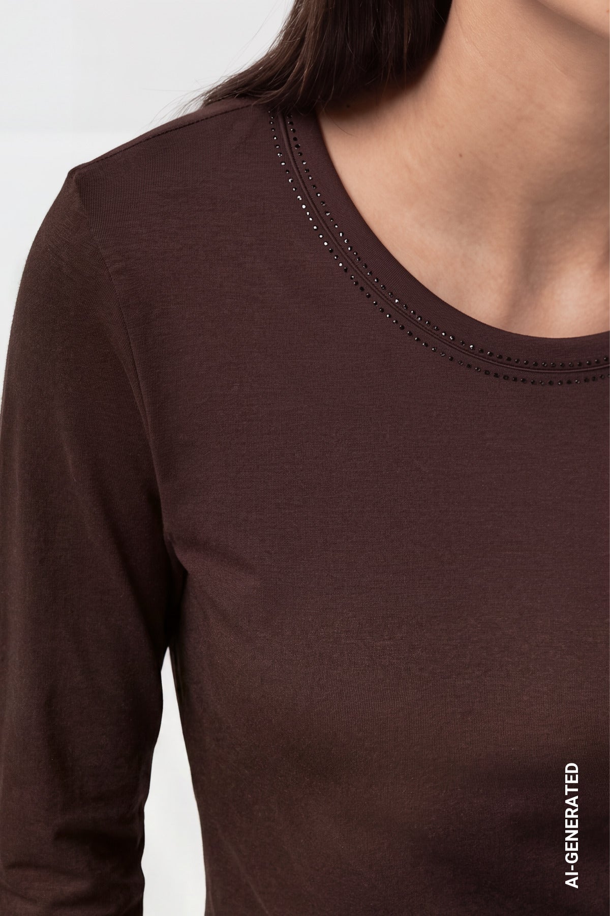 Monari Damen T-Shirts  Black Coffe