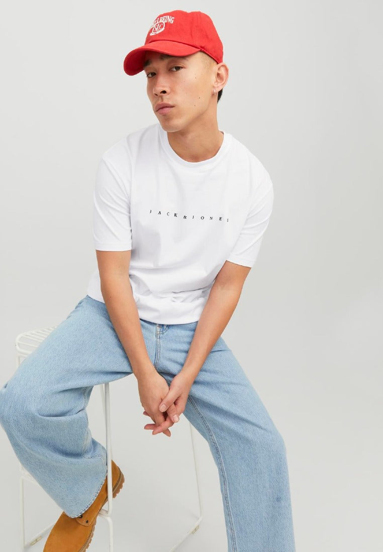 Jack & Jones Herren T-Shirts kurz White/White + B