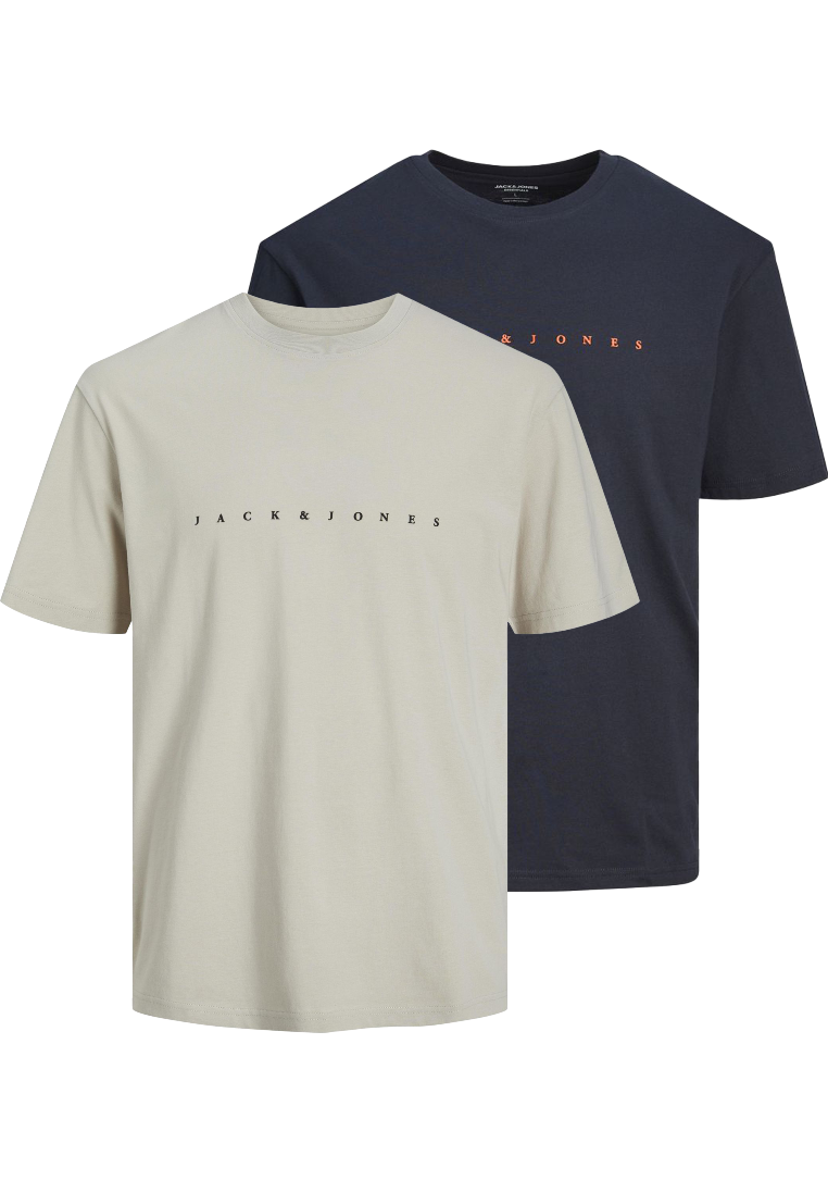 Jack & Jones Herren T-Shirts kurz Moonbeam/Moonbe