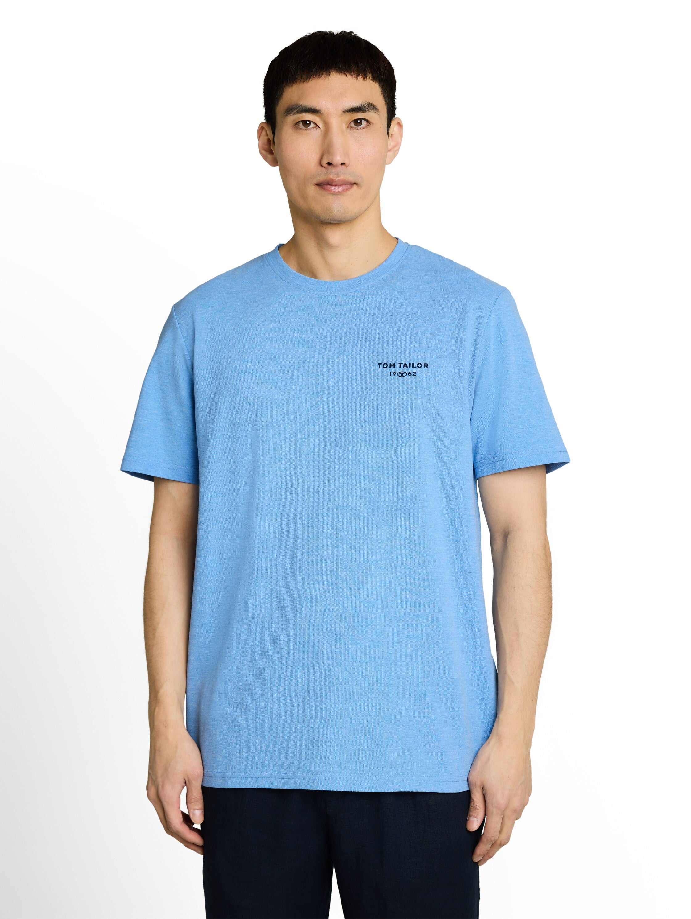 Tom Tailor Herren T-Shirts kurz Surf Blue