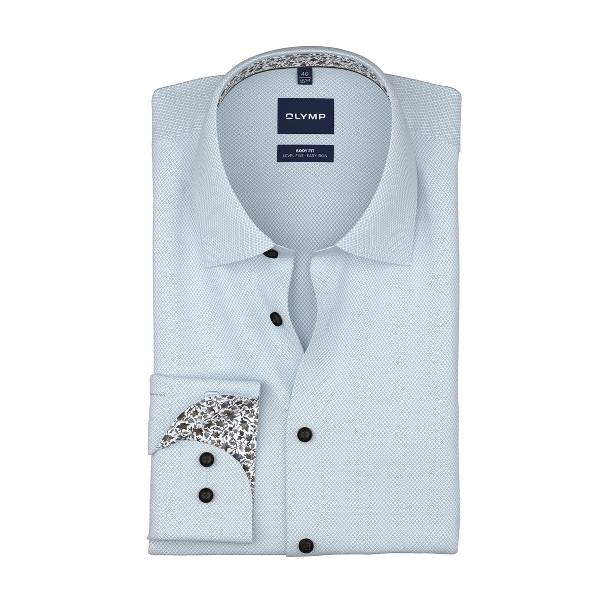 Olymp Herren Hemden lang  Bleu