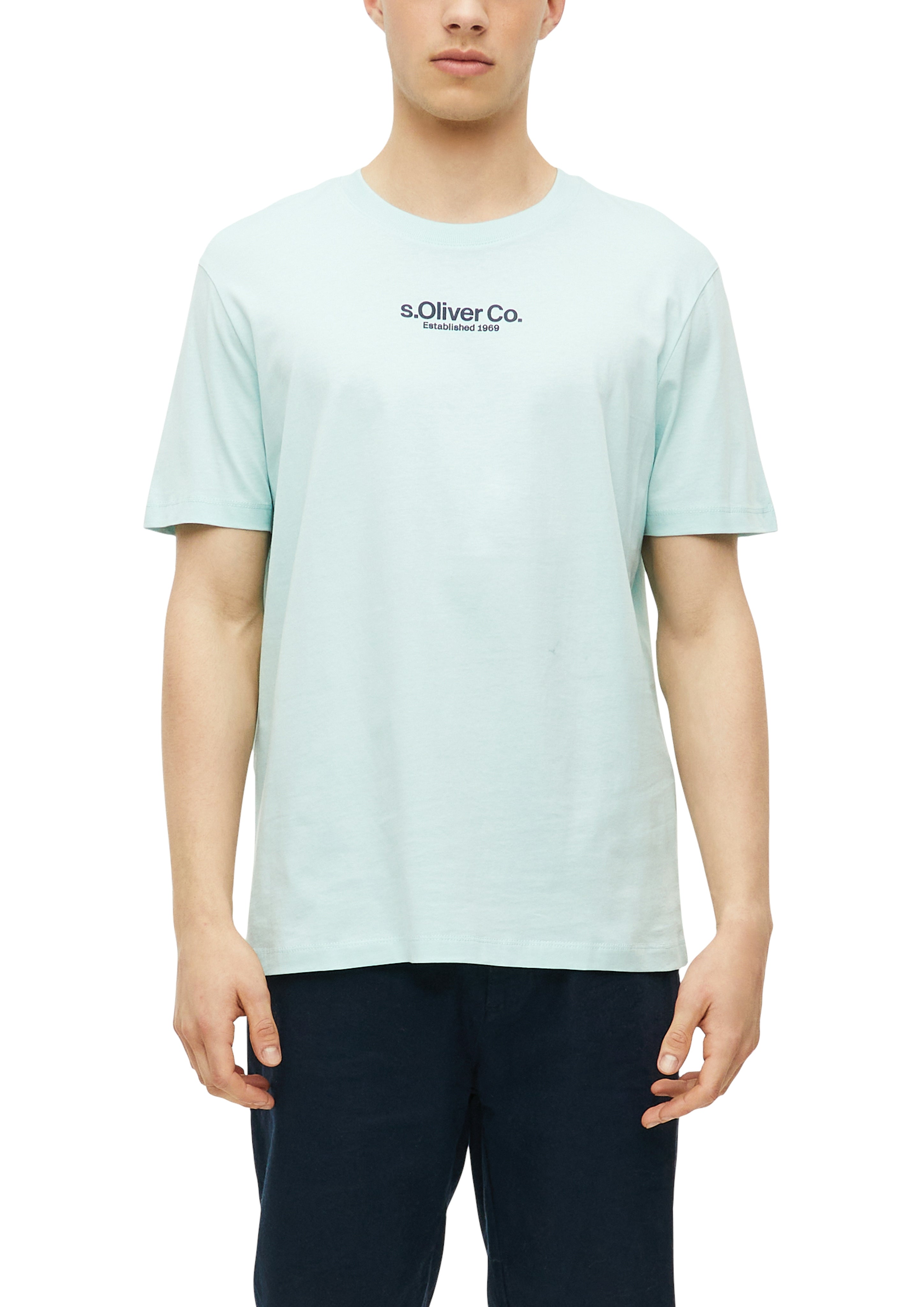 S. Oliver red Herren T-Shirts kurz Blue Green