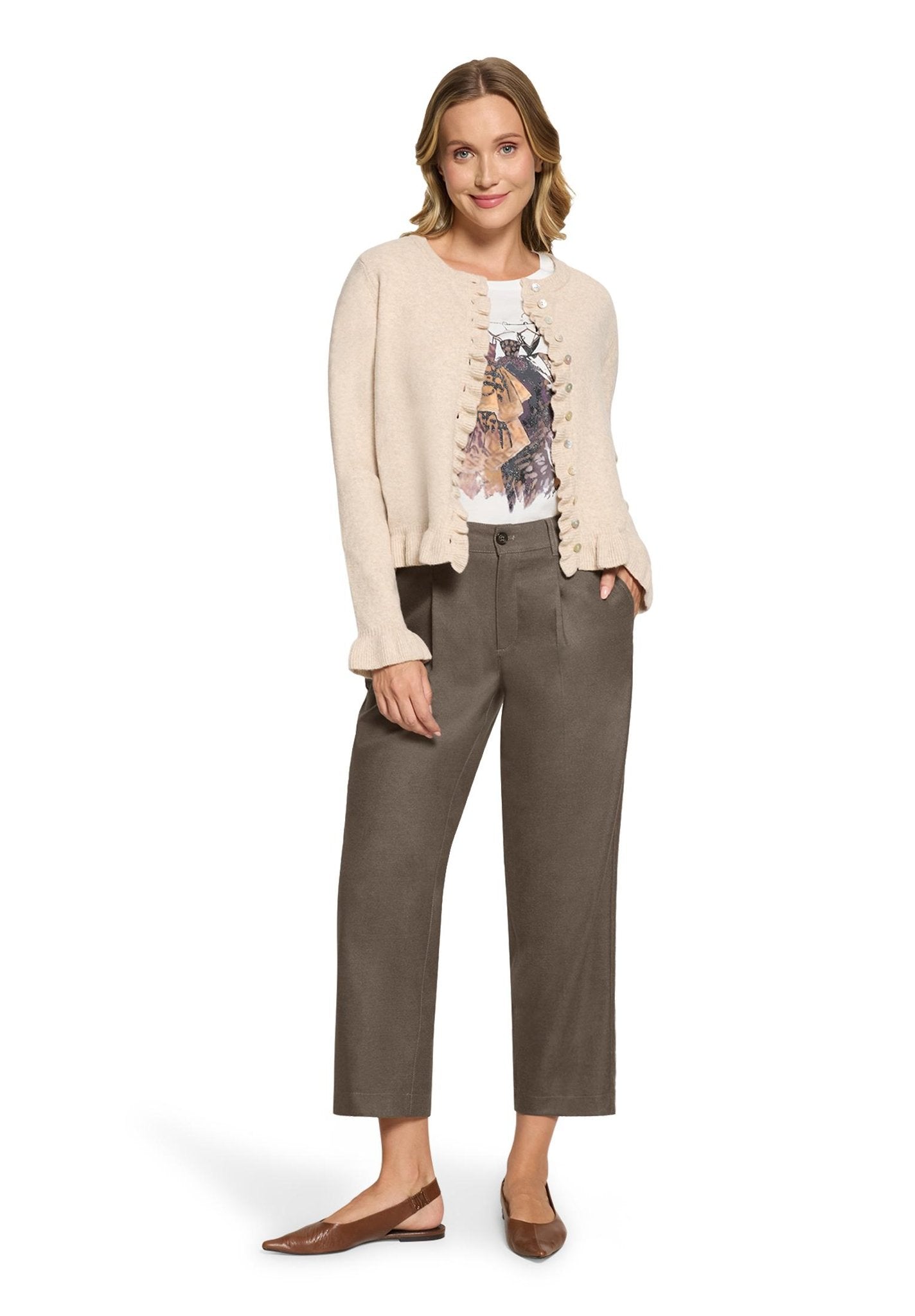 Cartoon Damen Hosen Smoky Taupe