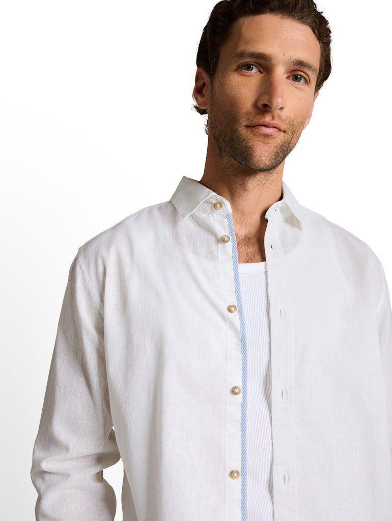 Tom Tailor Herren Hemden lang White