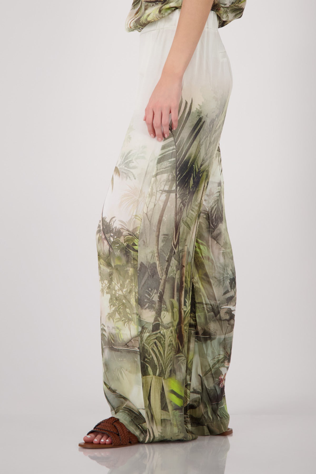 Monari Damen Hosen  Olive Gemus