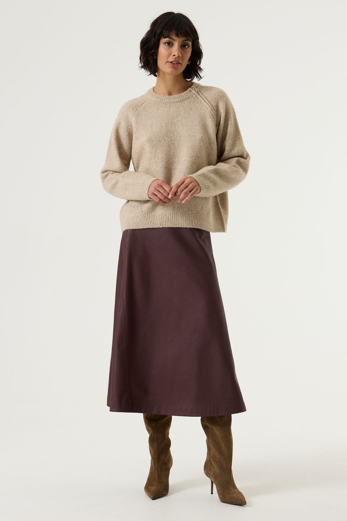 Garcia Damen Strickjacken Winter Camel