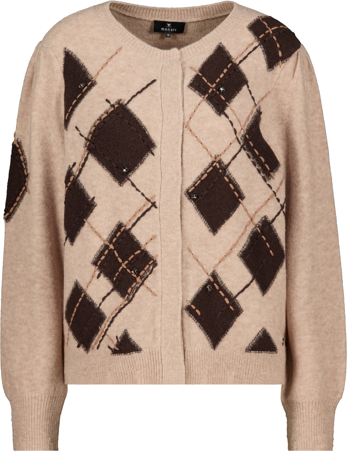 Monari Damen Strickjacken Cappuccino