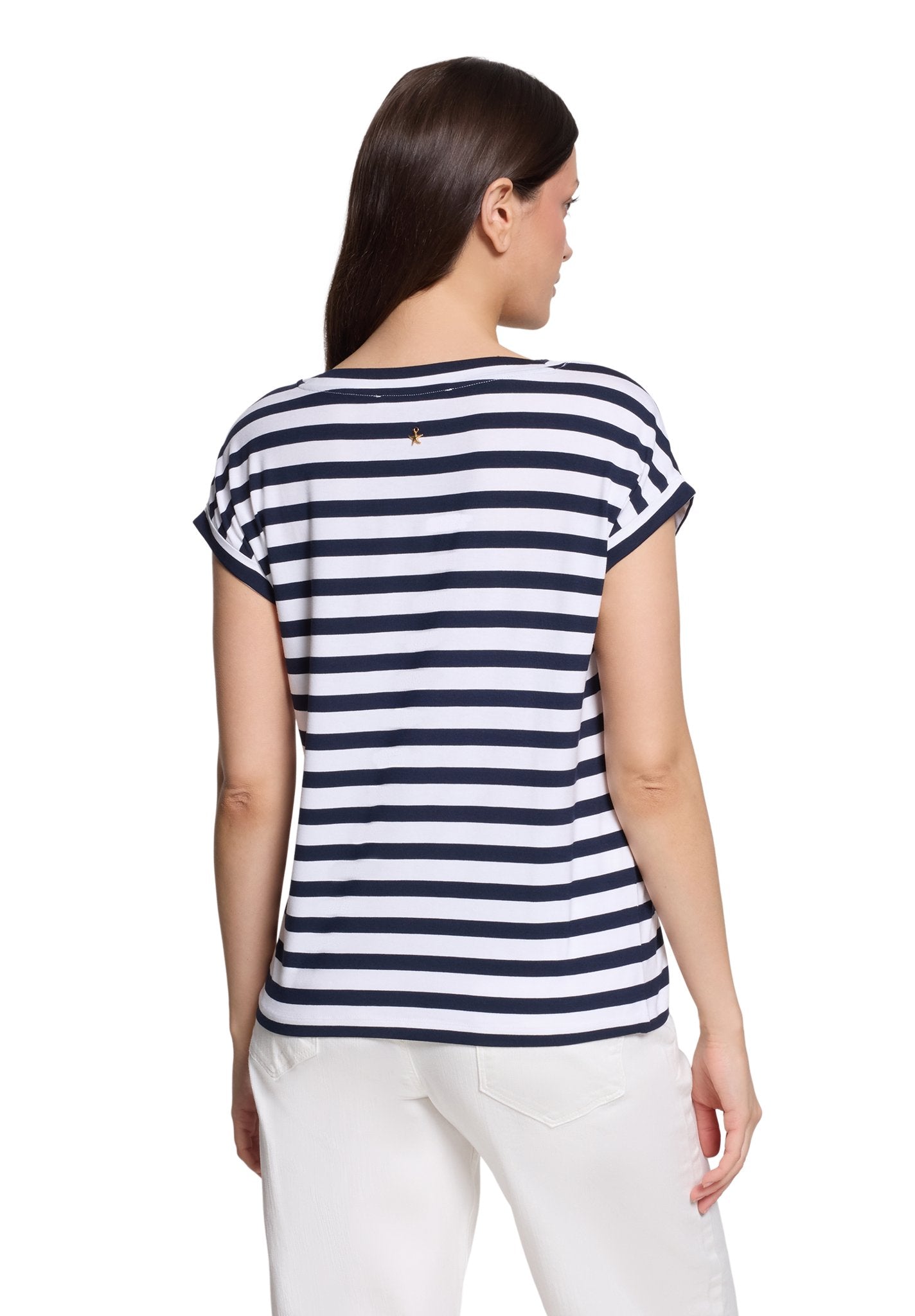 Betty & Co Damen T-Shirts Dark Blue/White
