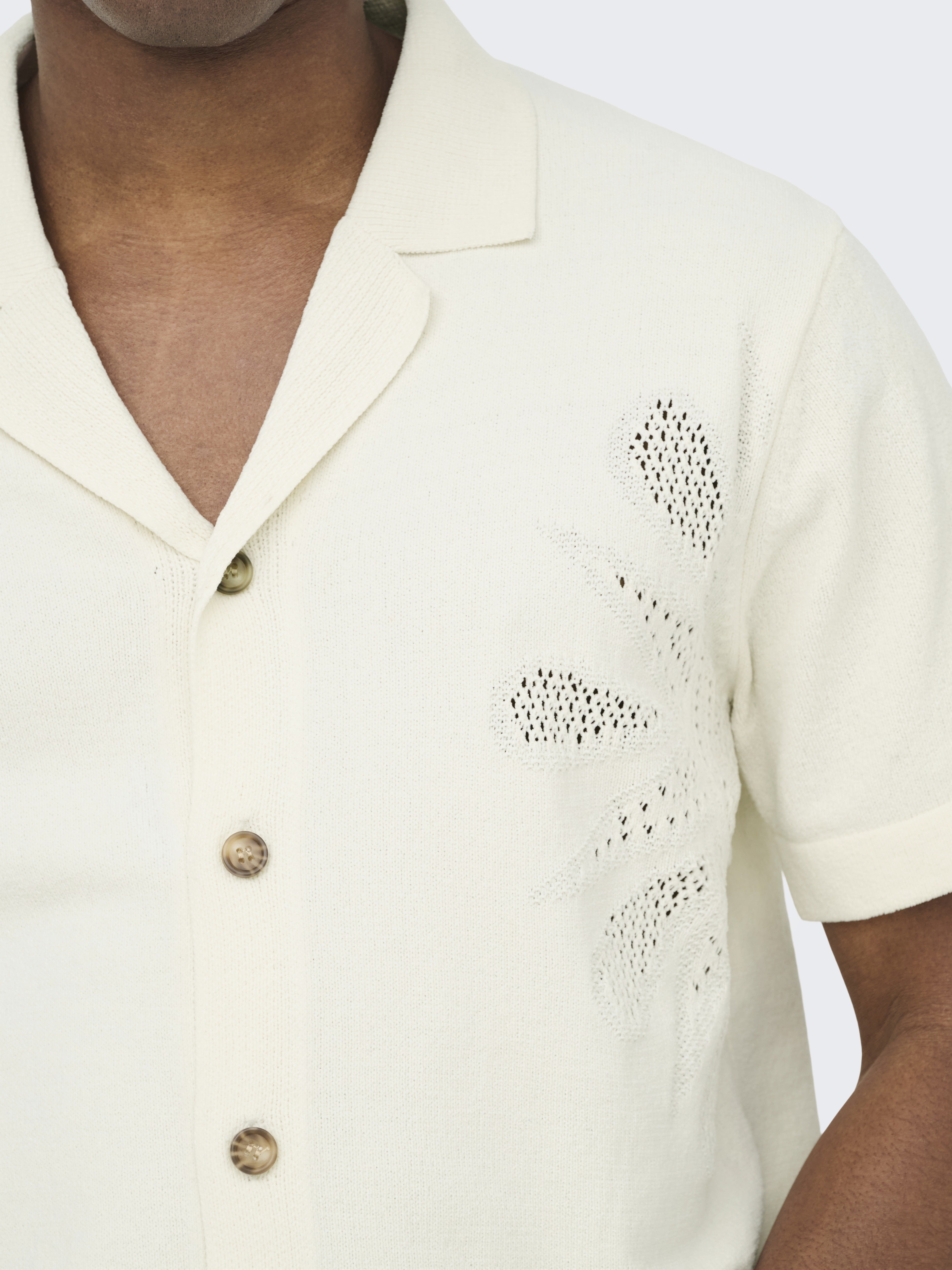 Only & Sons Herren Strickjacken Egret