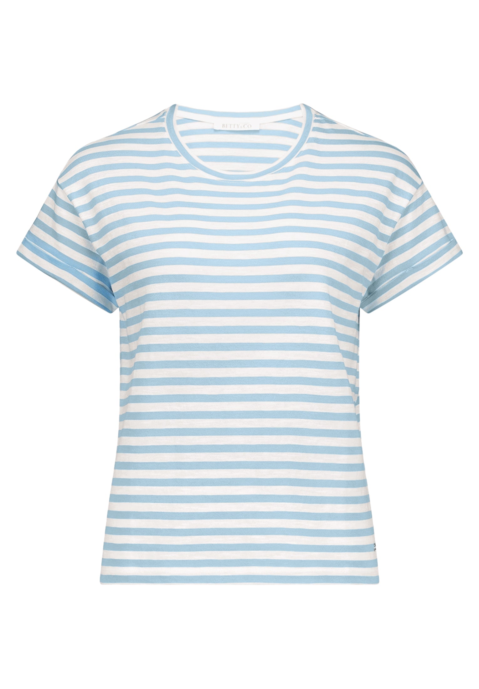 Betty & Co Damen T-Shirts Cream/Light Blu