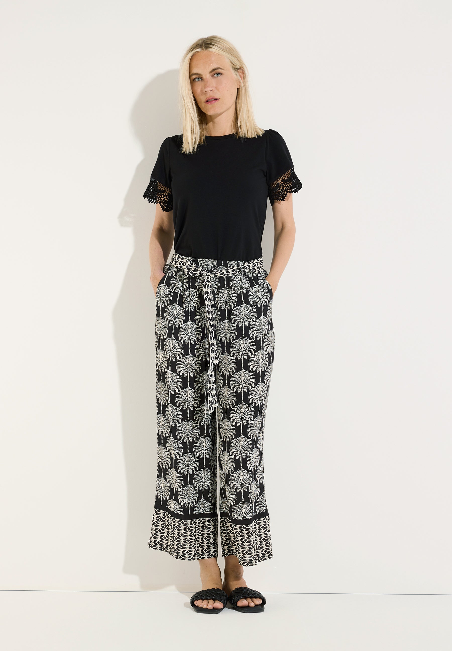 More & More Damen Hosen Twotone Pa