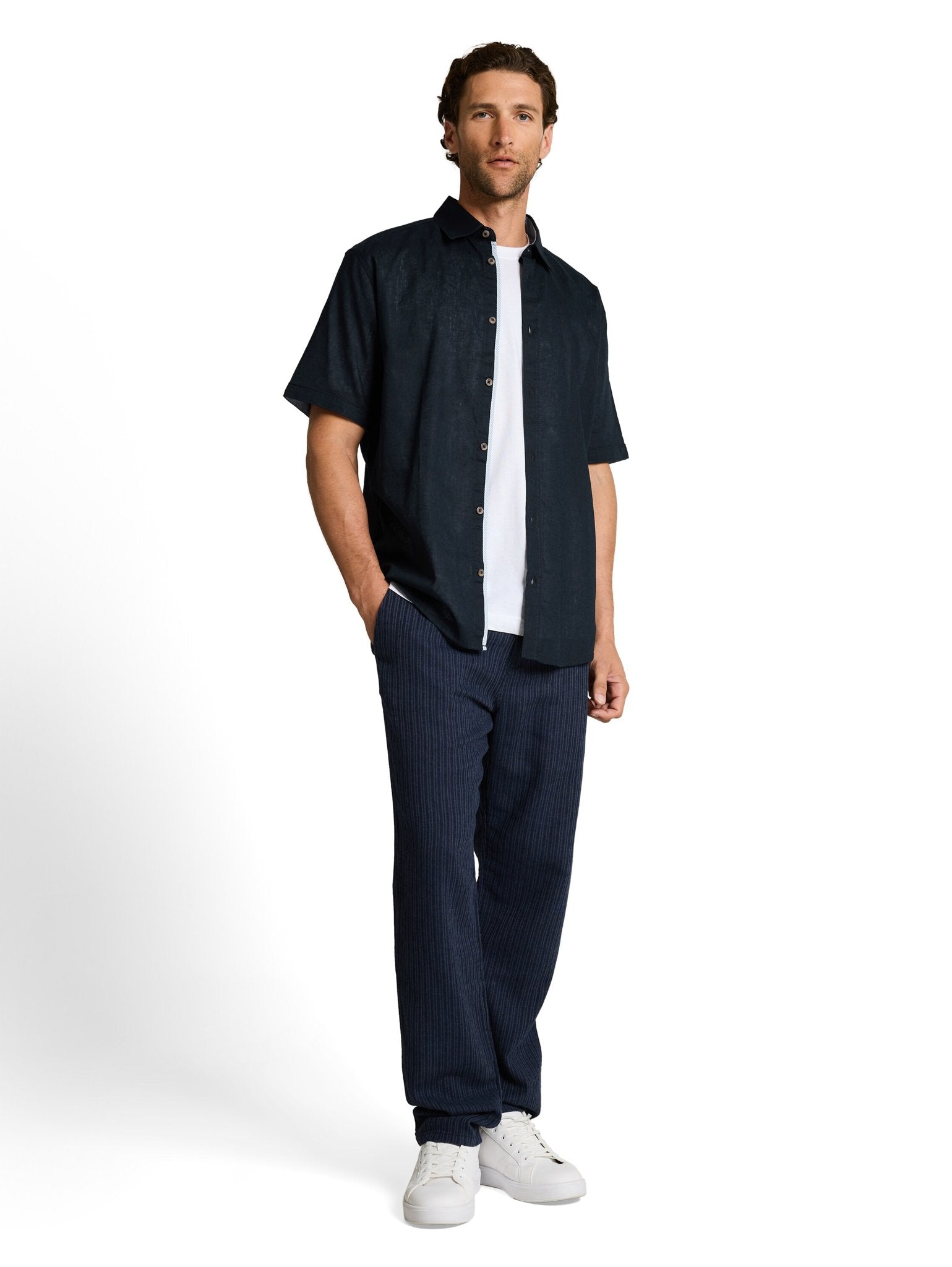 Tom Tailor Herren Hemden kurz Sky Captain Blu