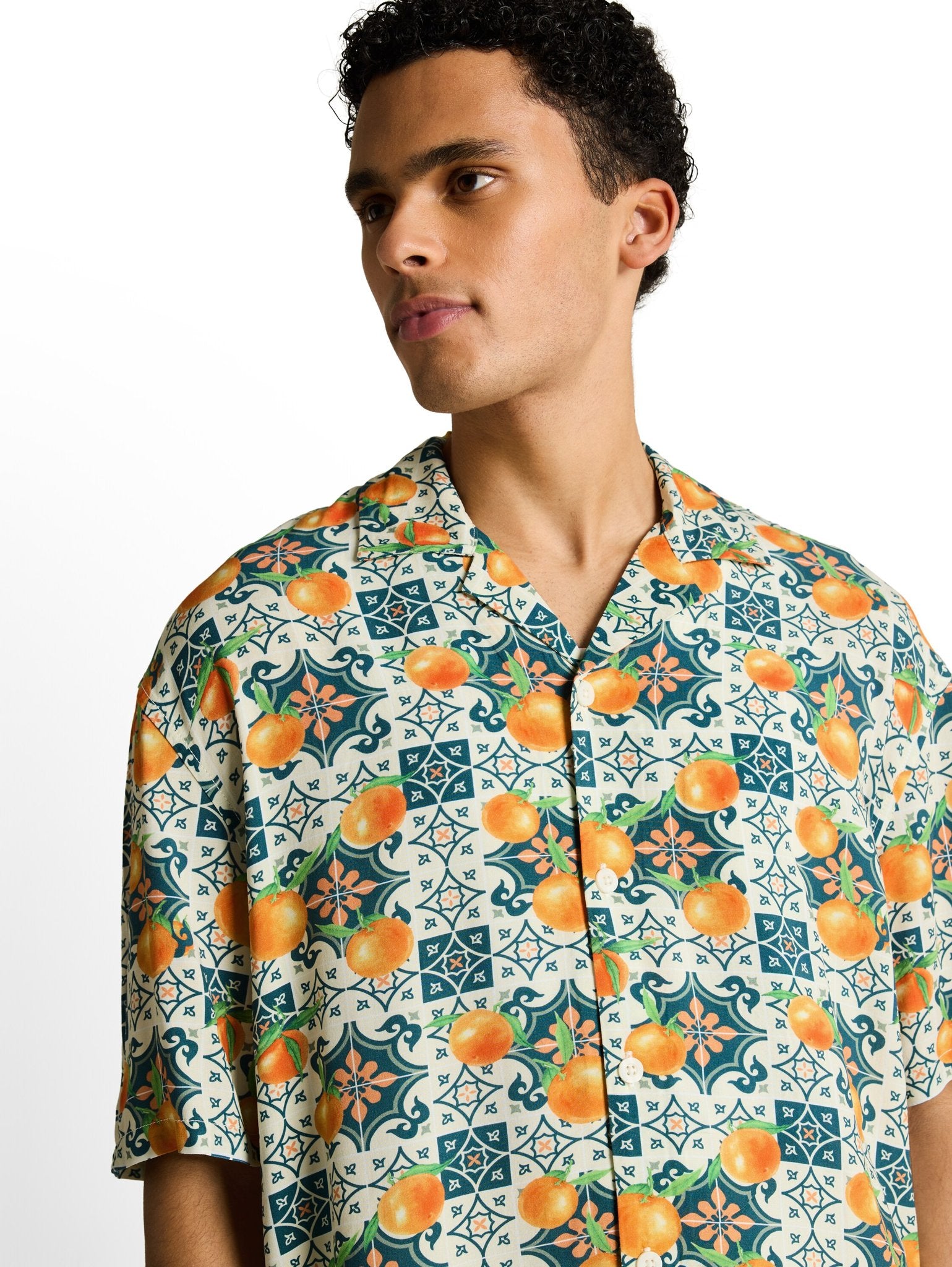 Tom Tailor denim Herren Hemden kurz Colorful Fruit