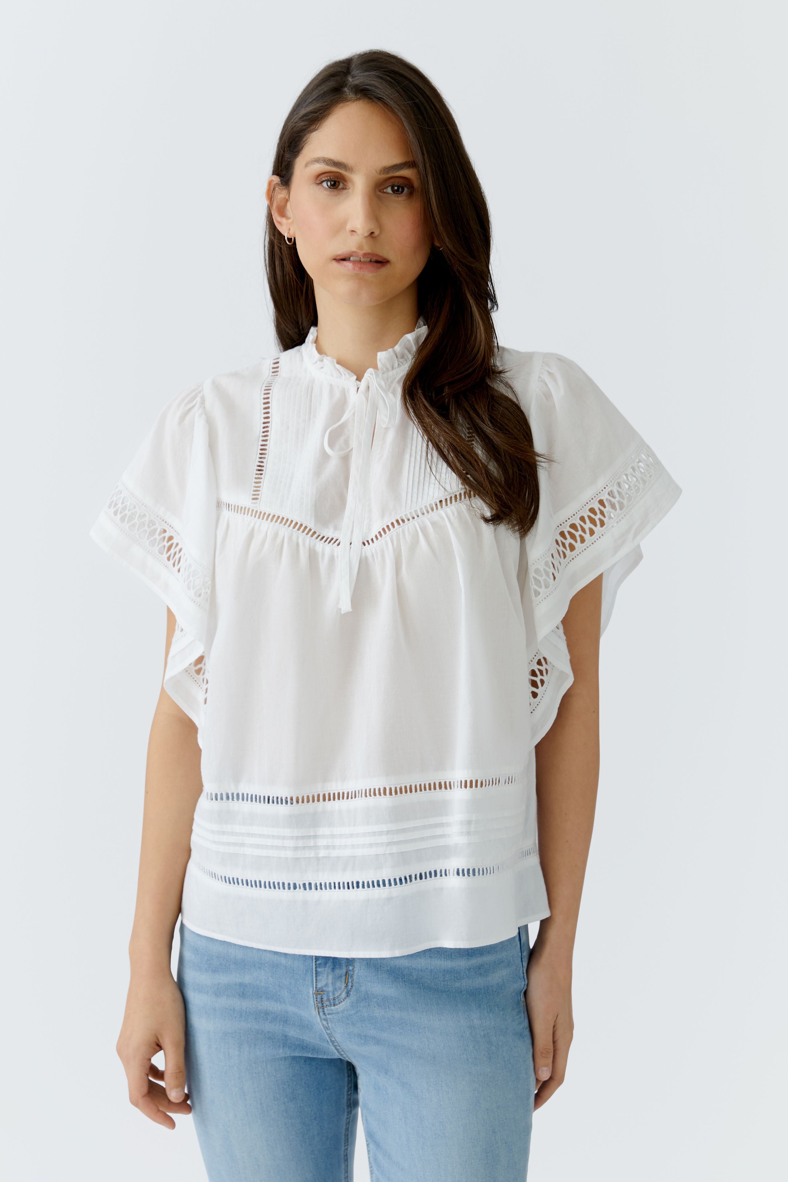 Oui Damen Blusen  Optic Whit