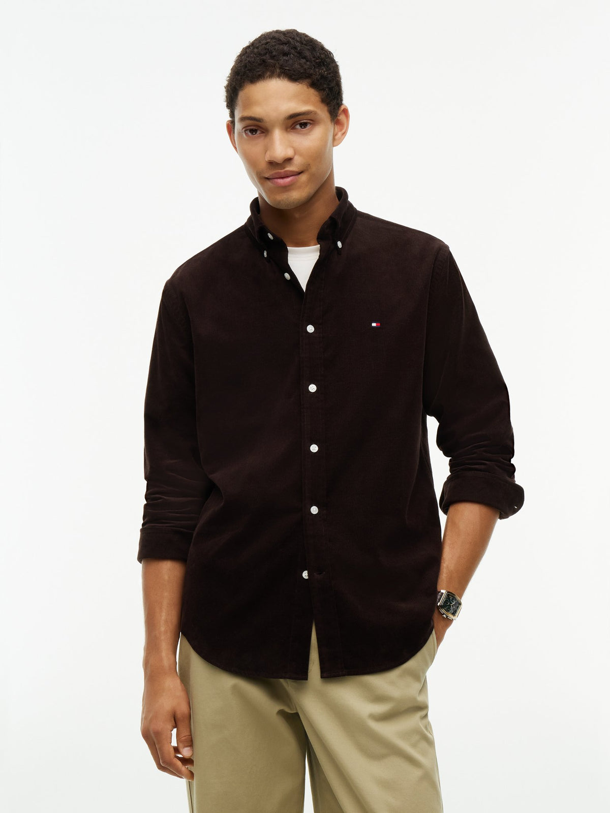 Tommy Hilfiger Herren Hemden Hjt Brown
