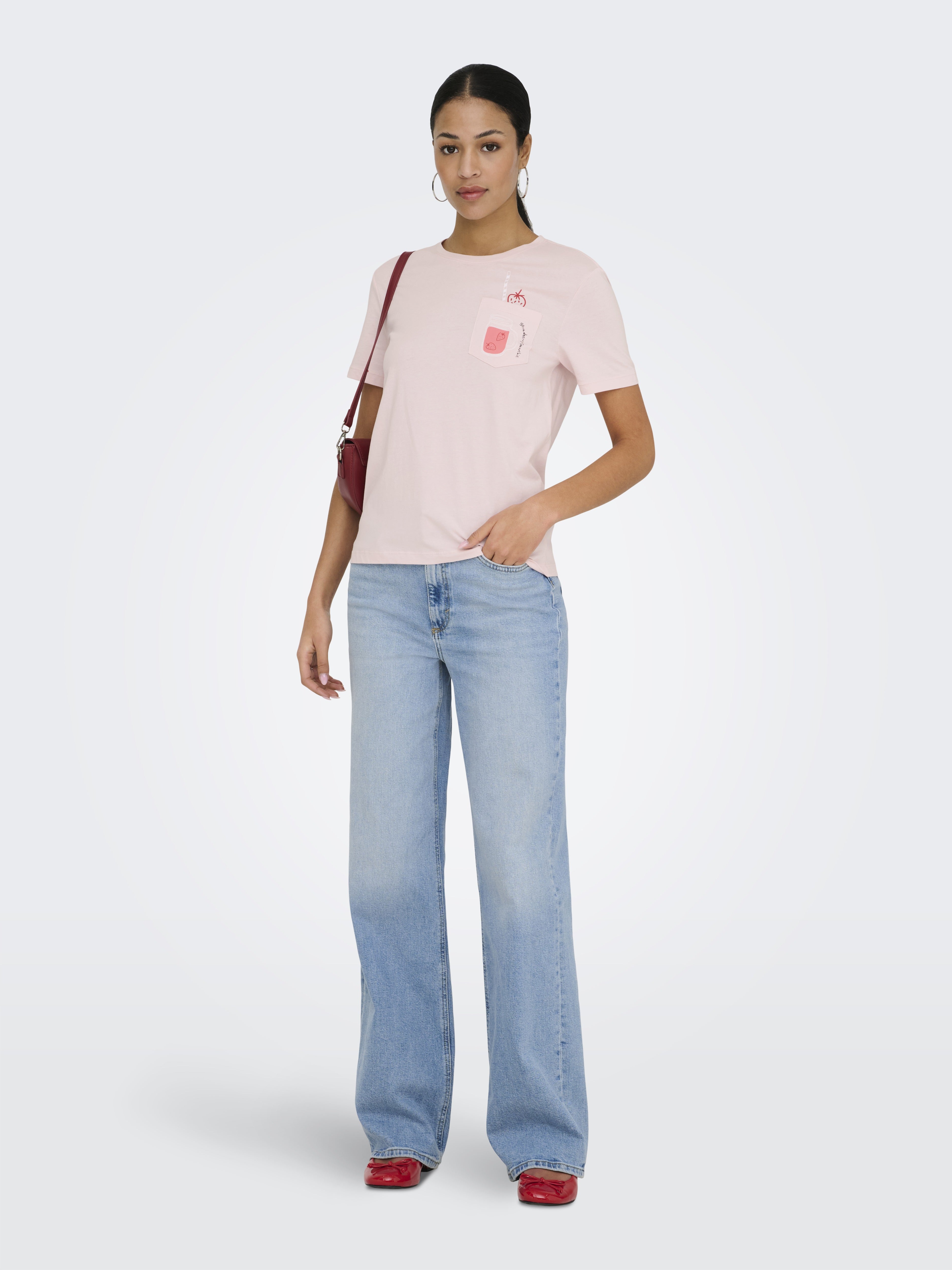 only Damen T-Shirts Pale Lilac/Spar