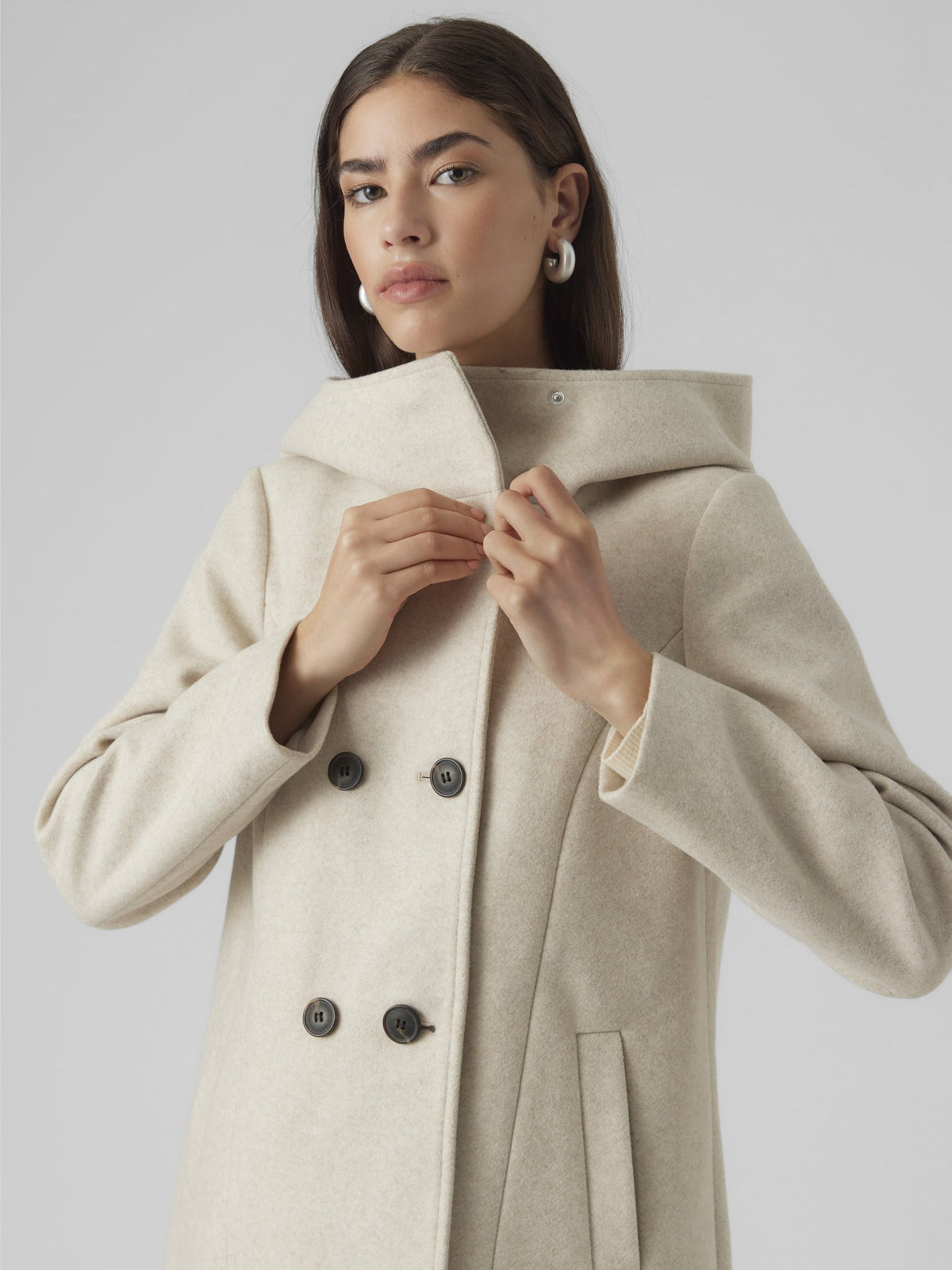 Vero Moda Damen Jacken Oatmeal/Melange