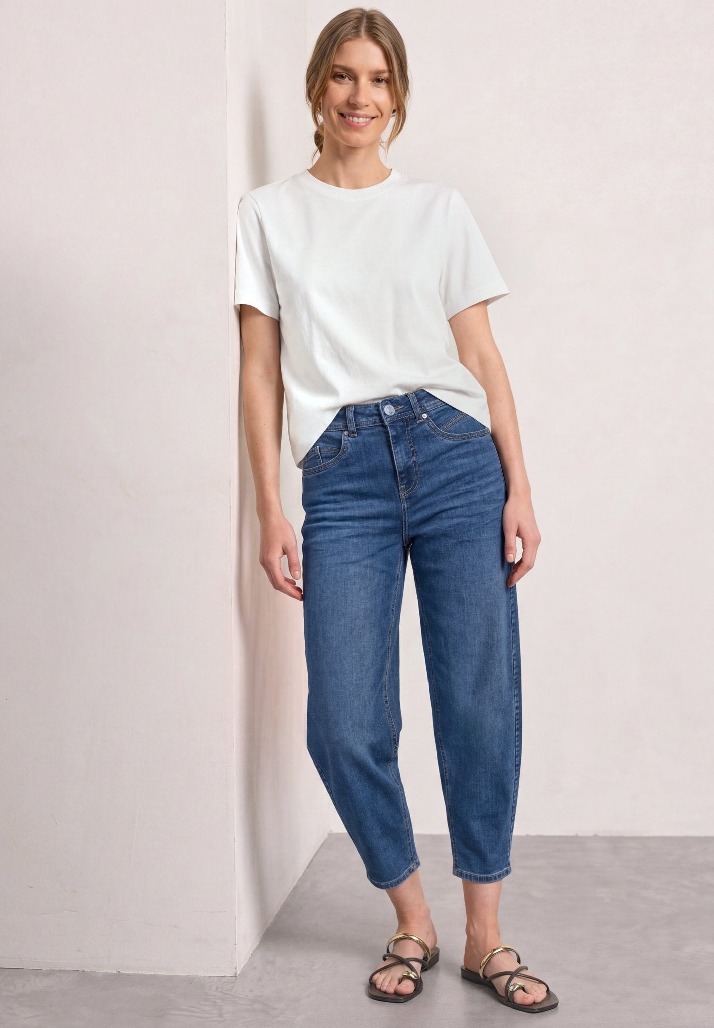 Street One Damen Hosen  Medium Bl