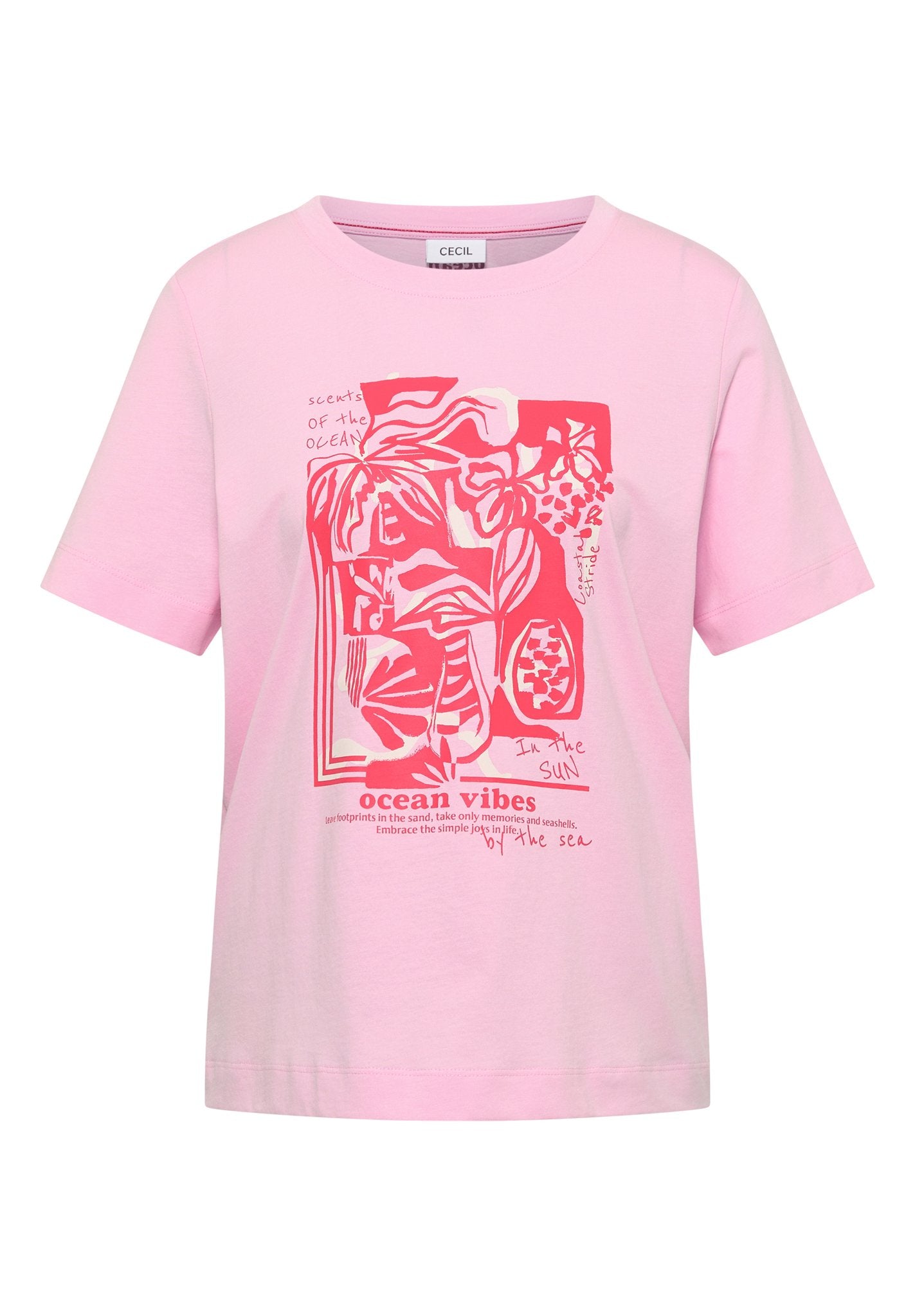 Cecil Damen T-Shirts  Light Blu